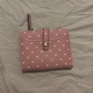 Nanette Lepore Pink Wallet with Heart Pattern